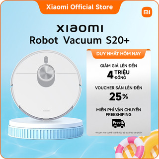 Robot hút bụi Xiaomi Robot Vacuum S20+ | Hút bụi và lau cạnh chính xác dưới sự hướng dẫn của tia laser
