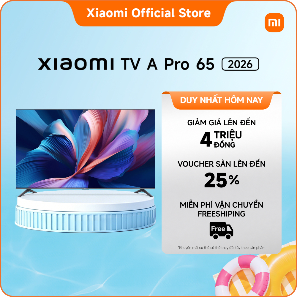 Xiaomi TV A Pro 65'' 2026 | Màn hình QLED 4K độ sáng cao với công nghệ làm mượt chuyển động