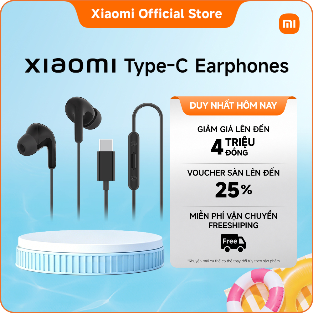 Tai nghe In-Ear Xiaomi Type-C Earphones | Cổng Type-C Cắm là chạy | Âm thanh chất lượng cao-Driver 1