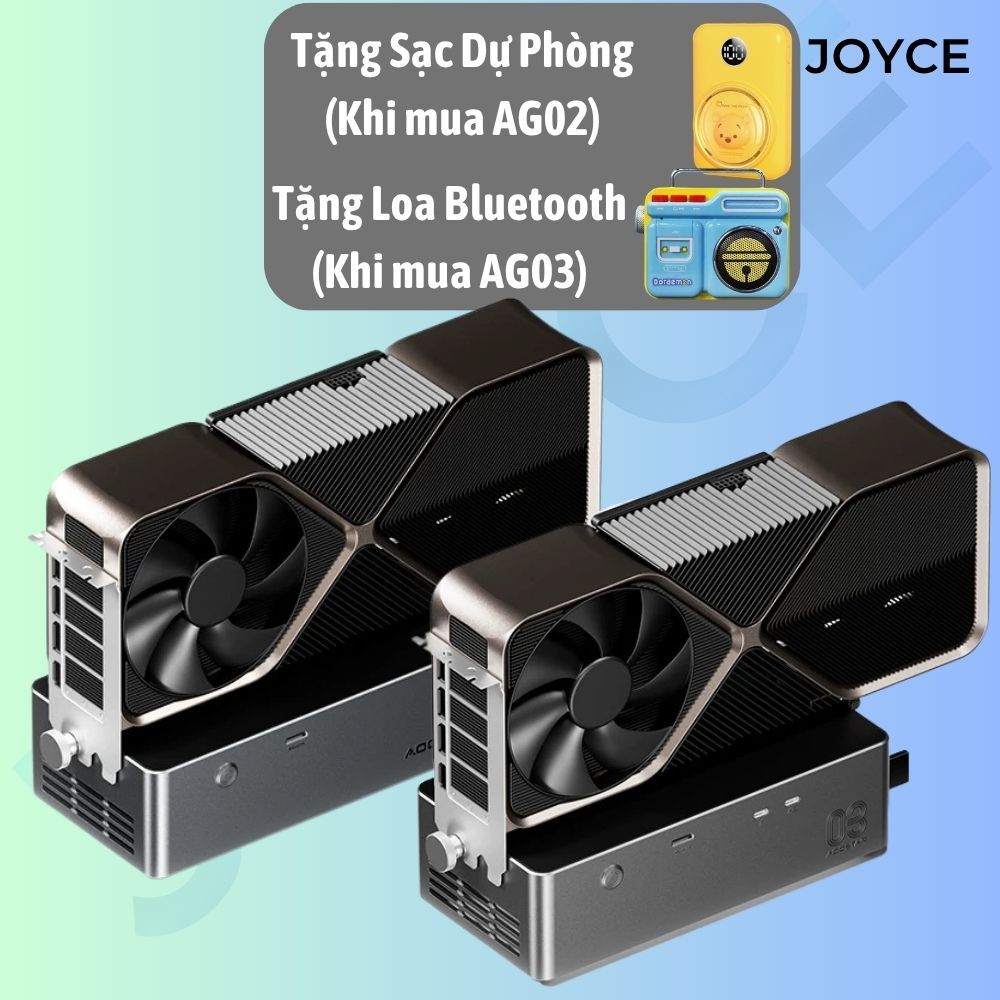 eGPU AooStar AG01/ AG02 / AG03 – OCuLink USB4 Thunderbolt 5 – Gắn VGA rời cho Mini PC Laptop