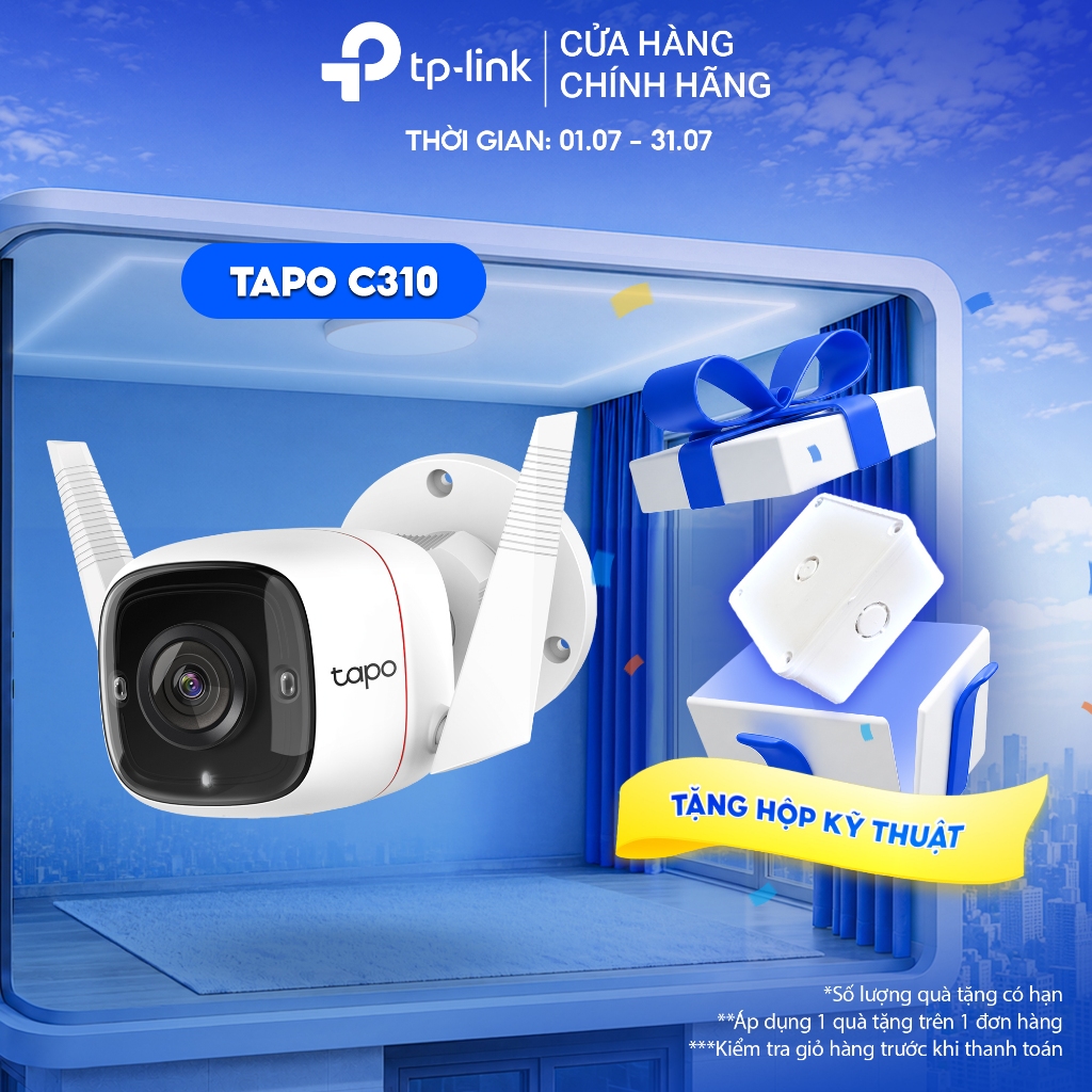 Camera An Ninh Ngoài Trời TP-Link Tapo C310 / C320WS / C120 | Độ Phân Giải 2K, Nhìn Đêm, Chống Nước