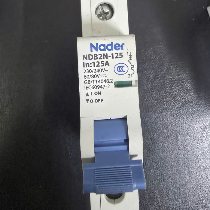 CB Nader 125A 1P NDB2N-125 10kA | MCB 125A Lắp Xe Điện