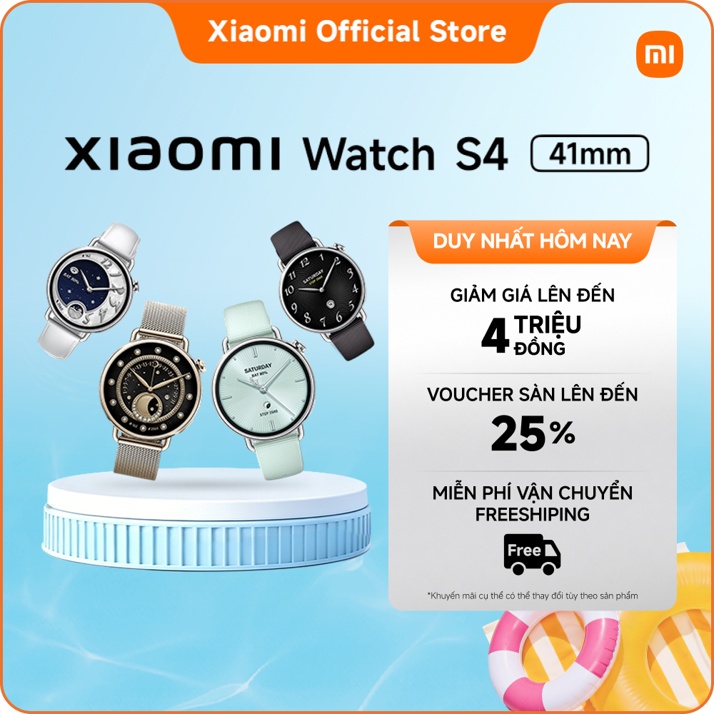 [New]Xiaomi Watch S4 41mm | Màn hình AMOLED với thiết kế mỏng, thanh lịch | Nâng cao khả năng theo d