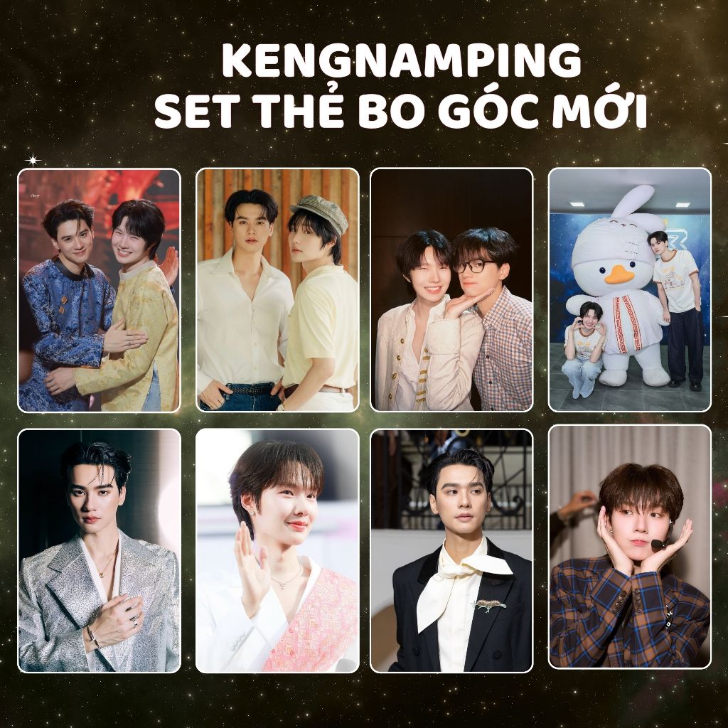 KengNamping set 8 ảnh thẻ bo góc card couple BL Thái Lan HARIT KENG / NAMPING Khemjira The Series qu
