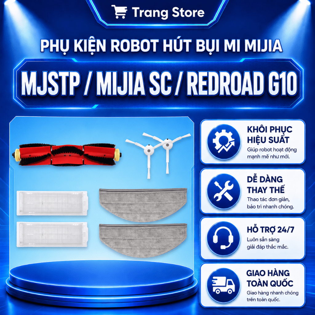 Phụ kiện Robot hút bụi mi Mijia MJSTP _ Mijia SC _ Redroad G10 _ Phụ kiện thay thế