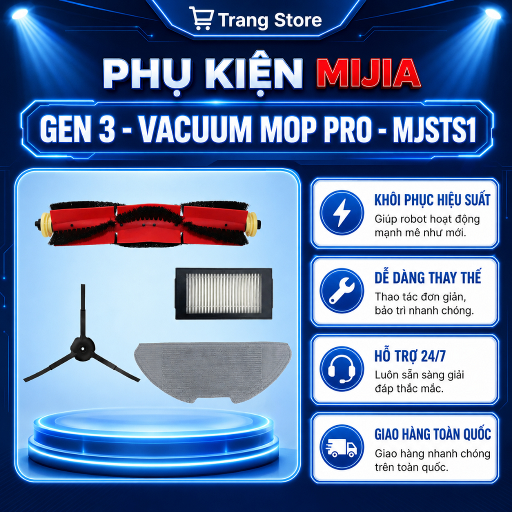 Phụ kiện Robot hút bụi Mijia Gen 3 MJSTS1 Vacuum Mop Pro _ Phụ kiện thay thế