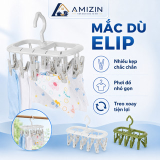 Mắc Dù Phơi Quần Áo Nhựa Cao Cấp Việt Nhật, Móc Dù Vuông, Tròn Kẹp Quần Áo, Đồ Lót- AMIZIN