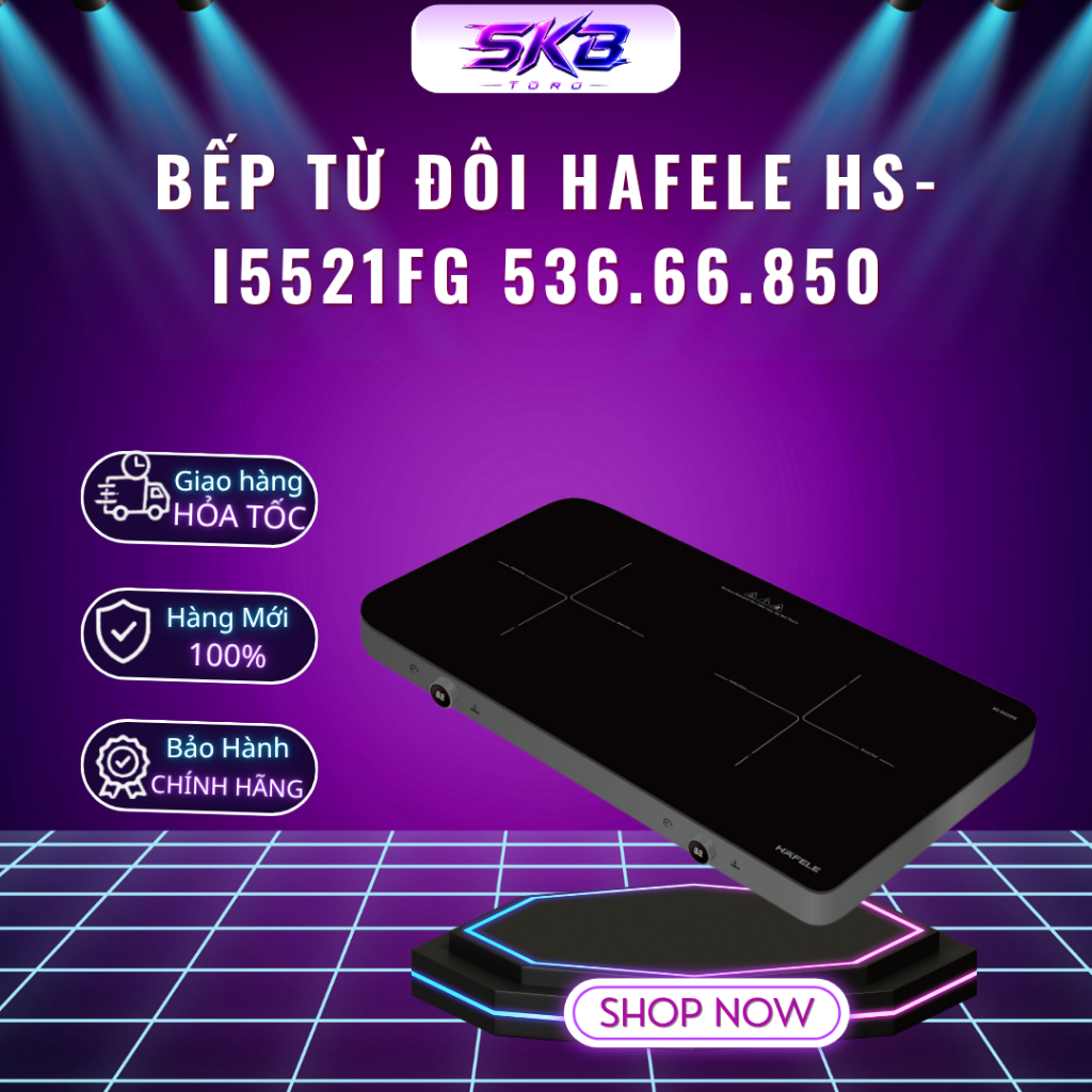 Bếp từ đôi Hafele HS-I5521FG 536.66.850 - Bảo Hành 12 Tháng