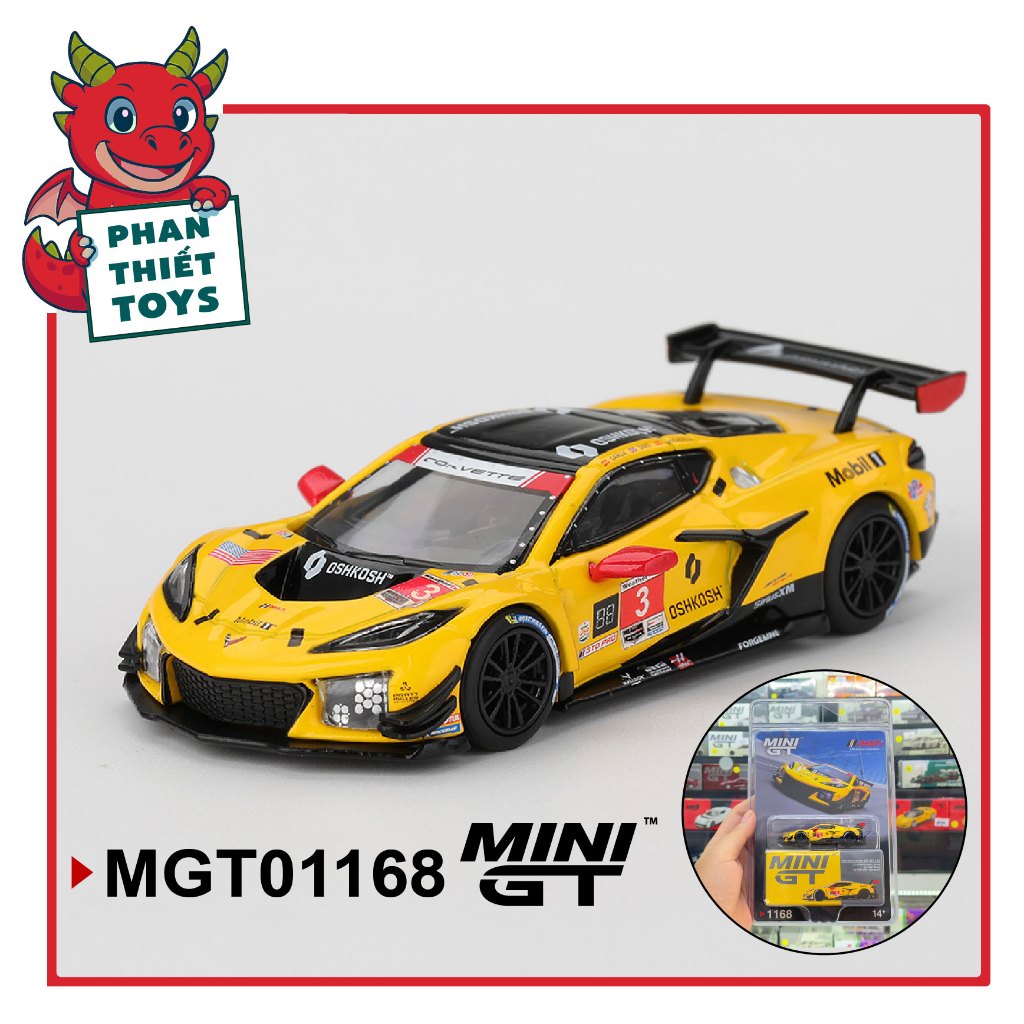 Mô hình xe Chevrolet Corvette Z06 GT3. R #3 Corvette Motorsports 2025 IMSA Daytona 24 Hrs tỉ lệ 1:64