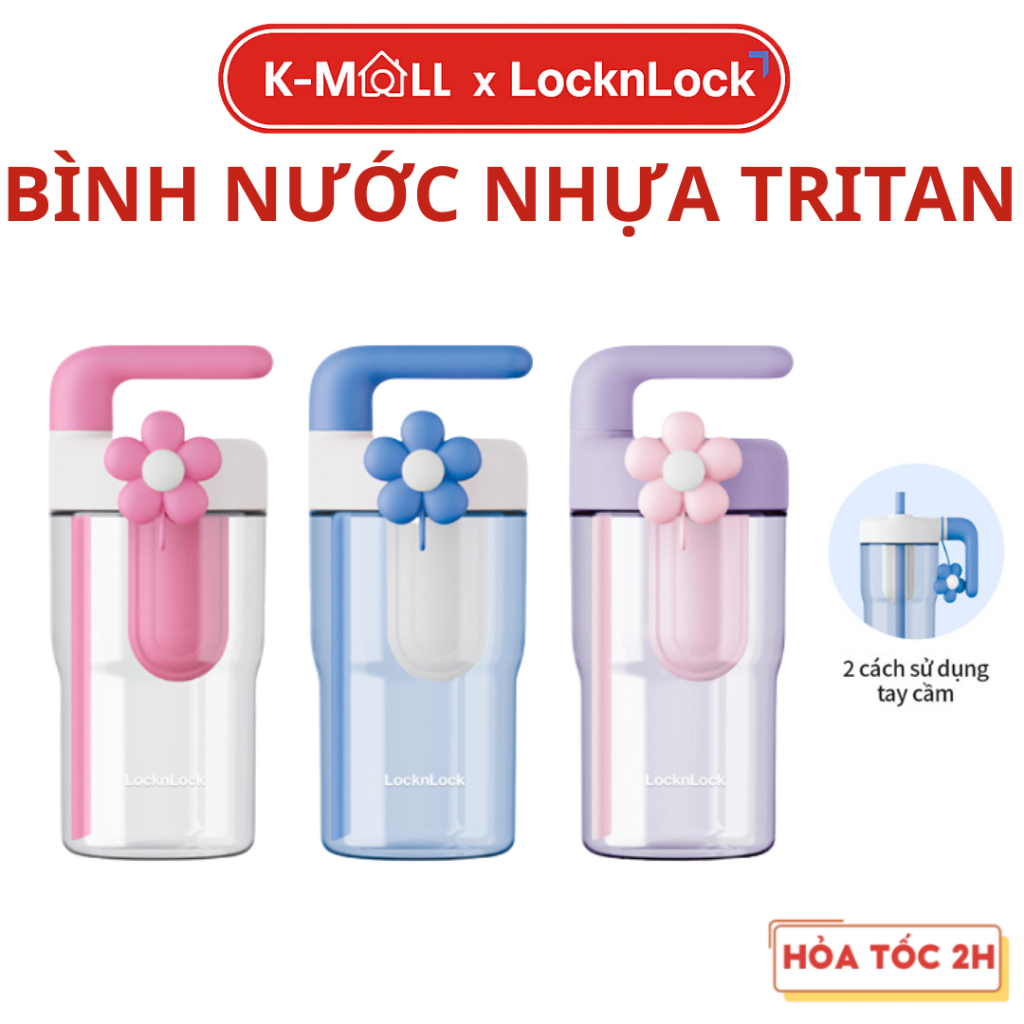 [SVIP] Bình Nước Nhựa Tritan LocknLock Handy Infuser Bottle ABF916 770ml, Kèm Ống Hút - K-MALL