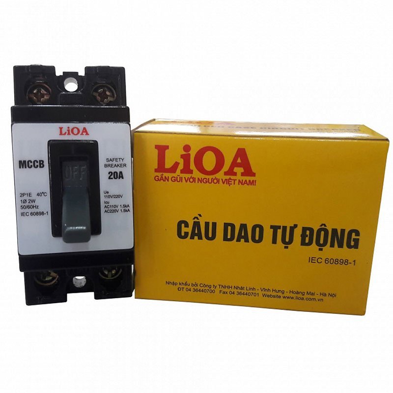 APTOMAT Lioa 20A kèm vỏ, CB ,aptomat , cầu dao tự động Lioa