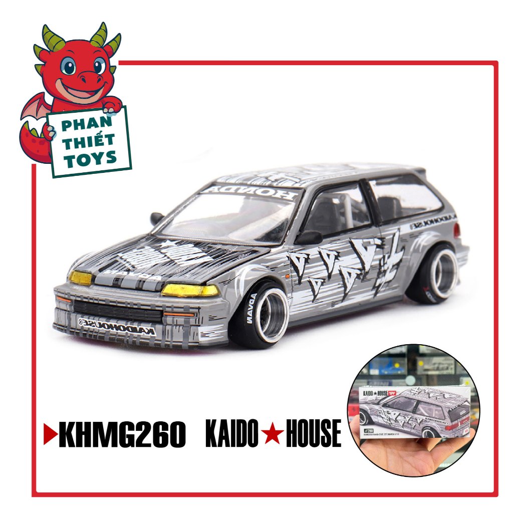 Mô hình xe Honda Civic (EF) Kaido Manga V1 tỉ lệ 1:64 Kaido House KHMG260