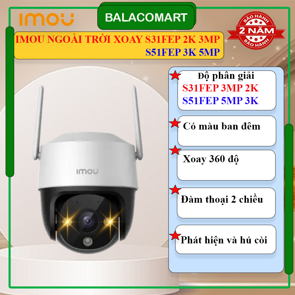Camera ngoài trời xoay S31FEP 3MP , S51FEP 5MP, Cruiser SC 3MP, Cruiser SC 5MP