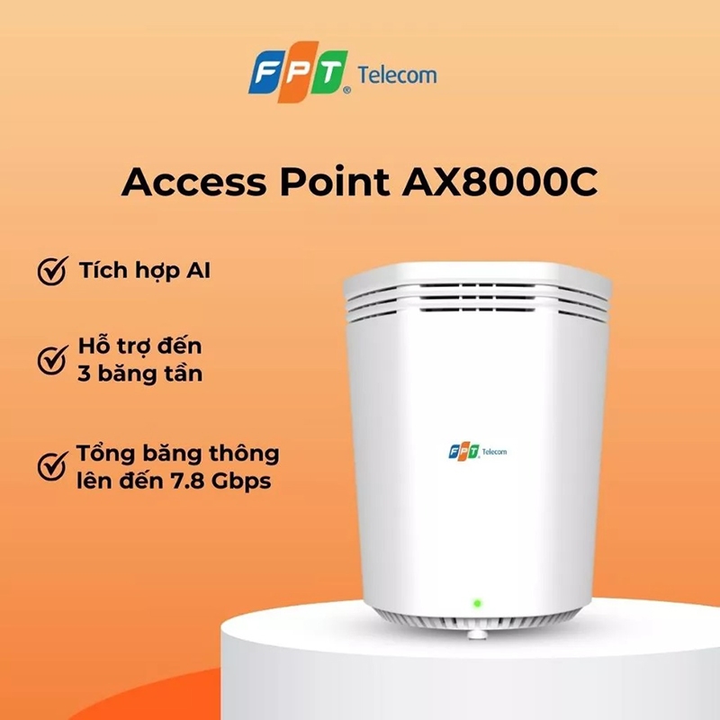 Modem FPT AX3000C & V2 - AX8000C - Wifi 6 - hỗ trợ mesh không dây tốc độ cao