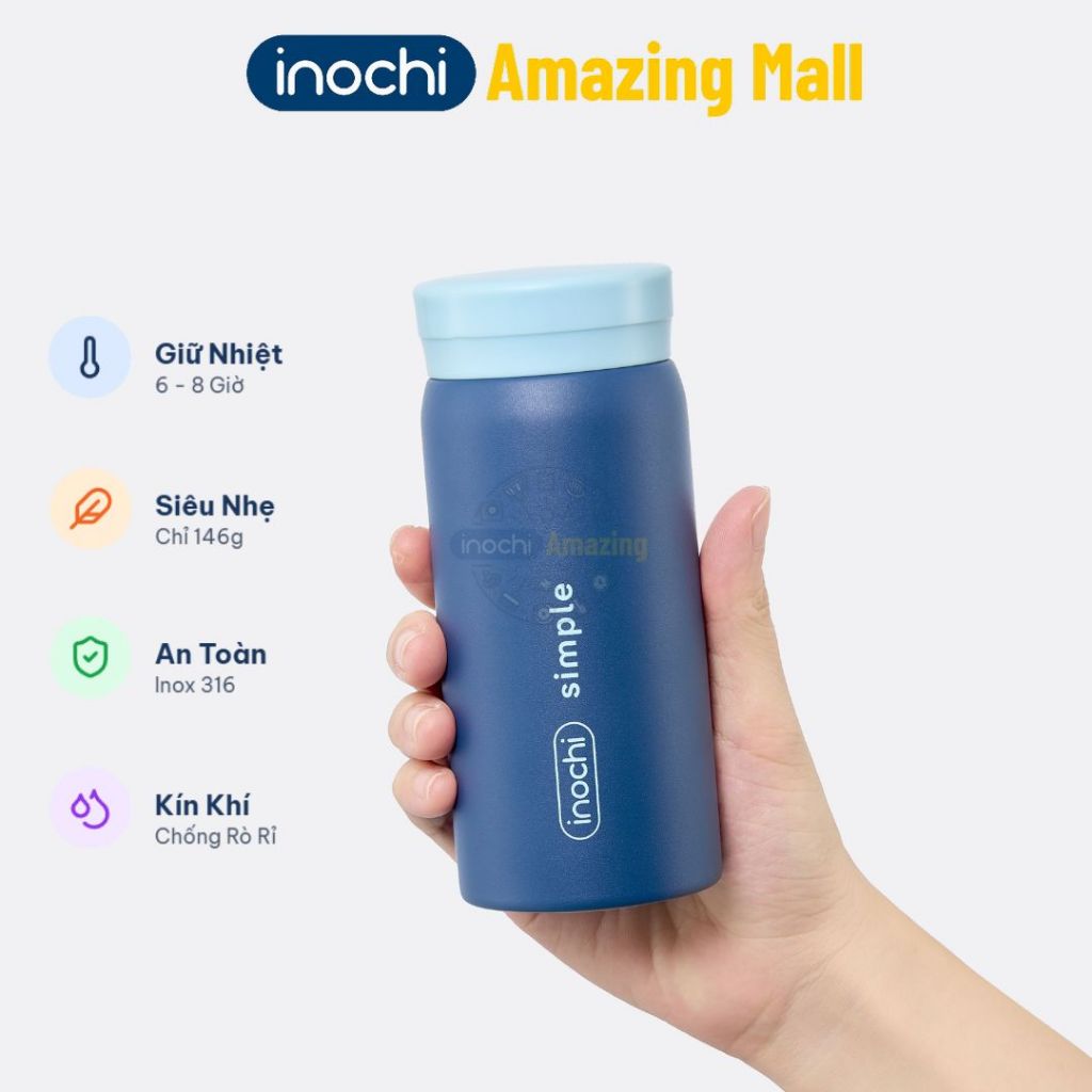 ShopeeVIP - Bình Giữ Nhiệt Mini Inochi Fuji Cylin 200ml Nhỏ Gọn dễ dàng mang theo hằng ngày Amazing 