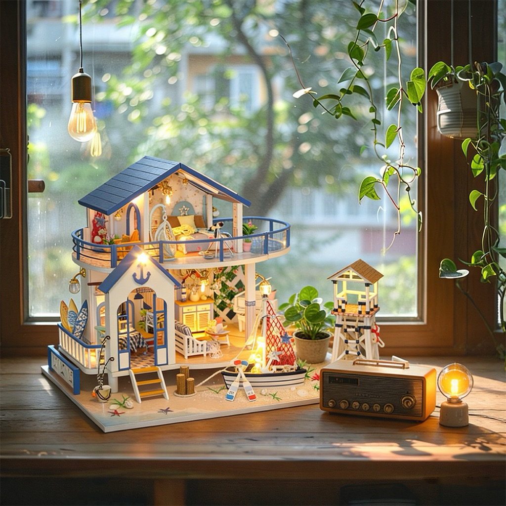 MT75-13844Z Mô hình nhà gỗ 3D DIY thu nhỏ - Huyền Thoại Biển Xanh