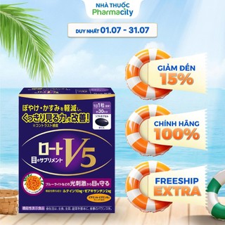 Viên uống Rohto Lutein V5 Hỗ trợ sáng mắt (Hộp 30 viên)