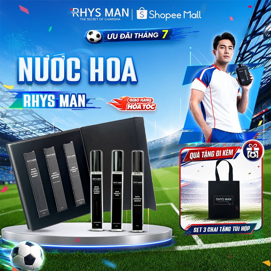 Nước hoa nam RHYS MAN lịch lãm, đẳng cấp, lưu hương tới 12h 10ml/chai