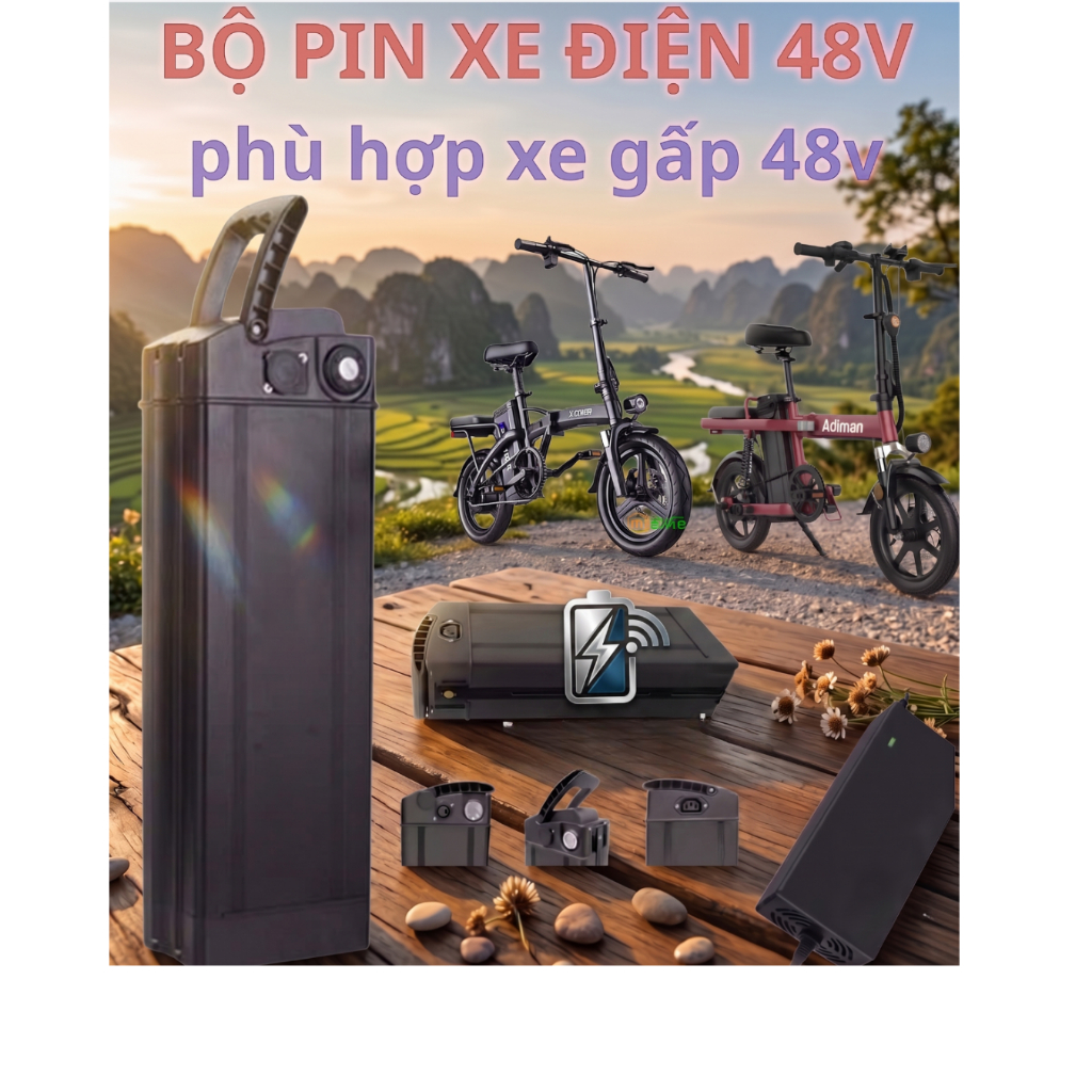Bộ sản phẩm cho xe đạp điện gấp gọn 48V như Gforce, adima...
