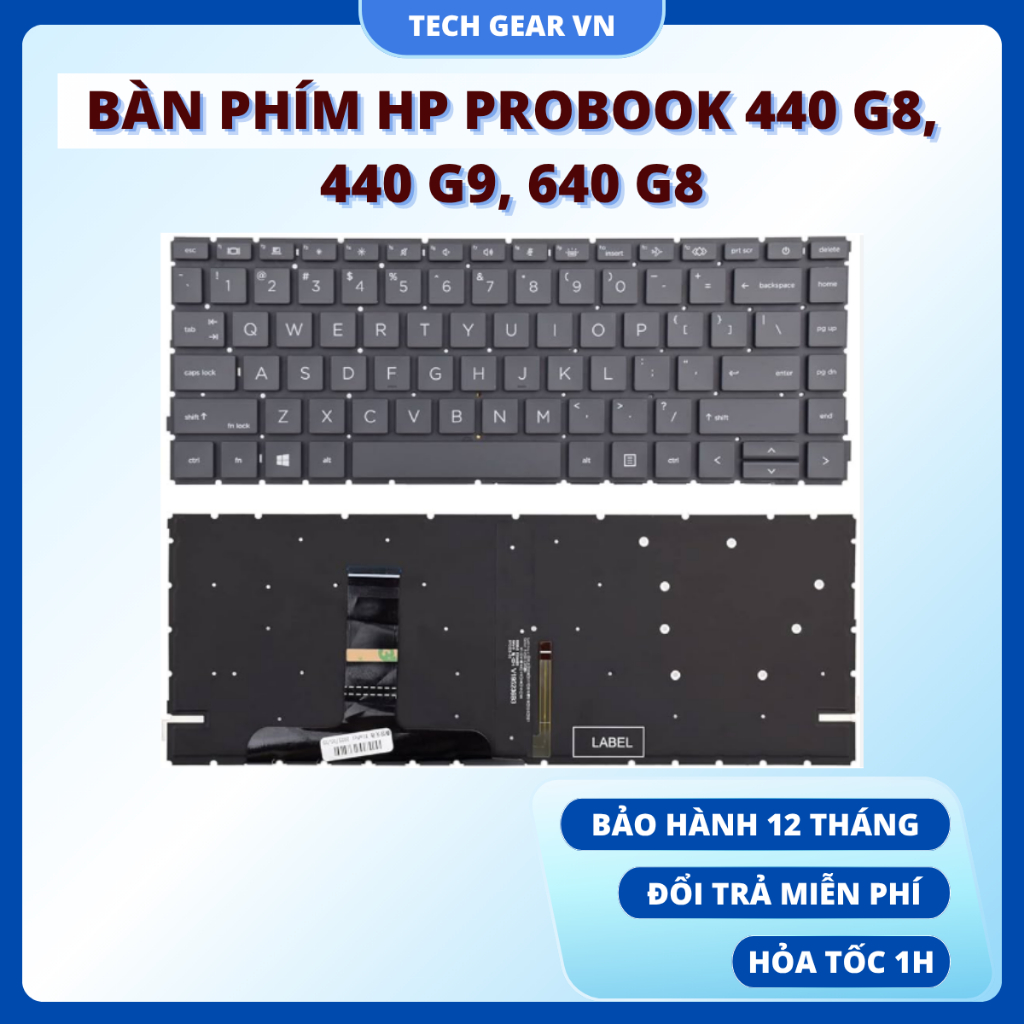 Bàn phím dùng cho HP Probook 440 G8, 445 G8, 440 G9, 445 G9, 640 G8, 645 G8, 640 G9, 645 G9, 640 G10