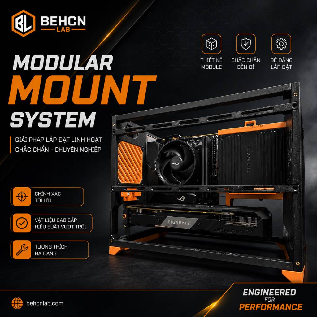 Case custom hỗ trợ main itx nhỏ gọn