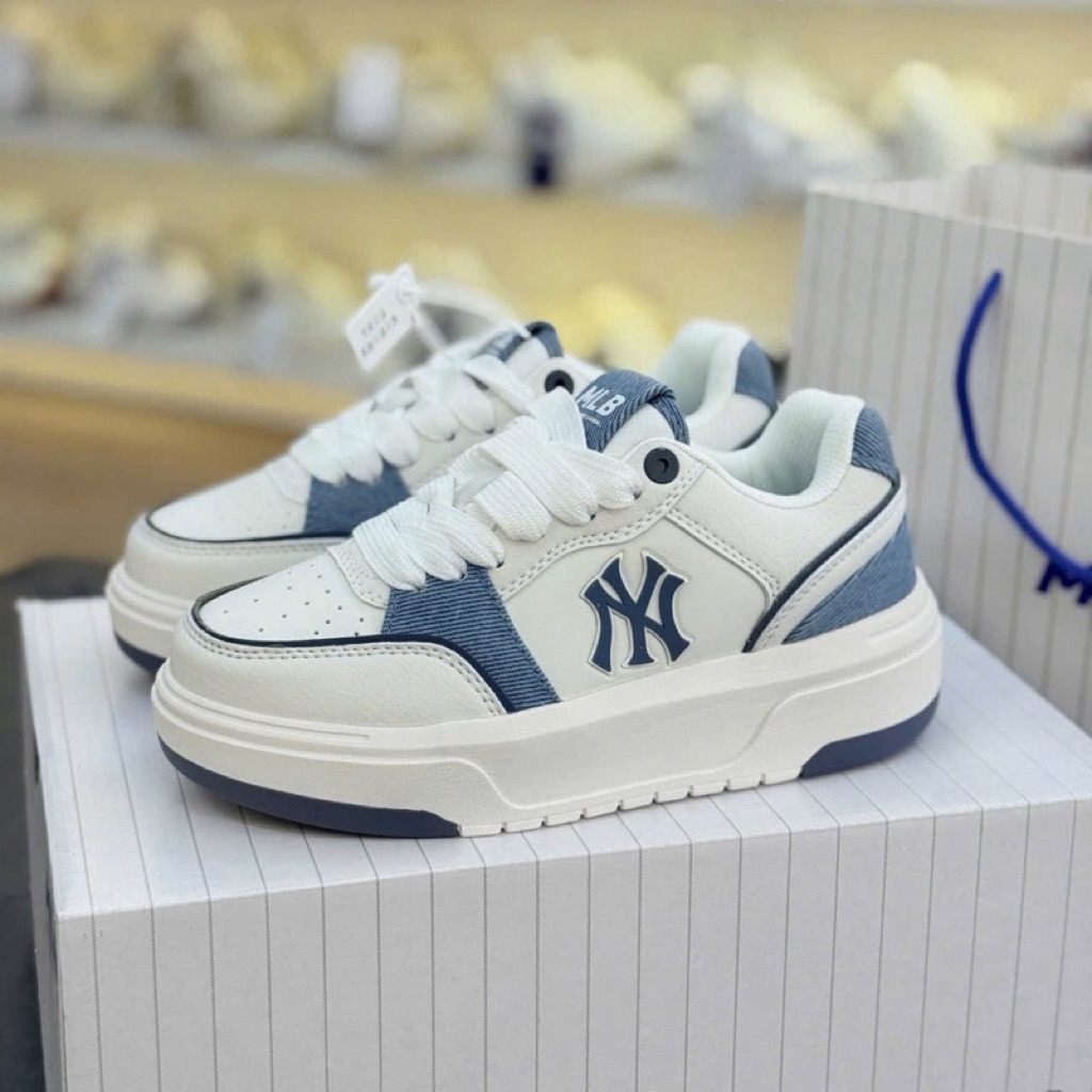 Giày thể thao sneaker MLB chunky NY Liner 2025 trắng Xanh