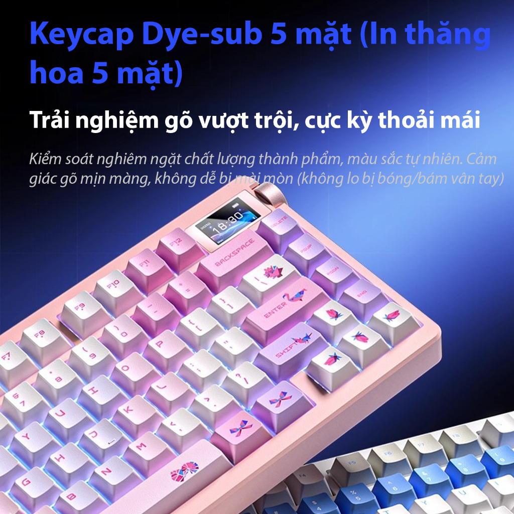 Bàn Phím Cơ AULA NOVA75 - Layout 75 Màn Hình TFT 1.14" và núm xoay kim loại - Chuẩn Thi Đấu eSport | BigBuy360 - bigbuy360.vn
