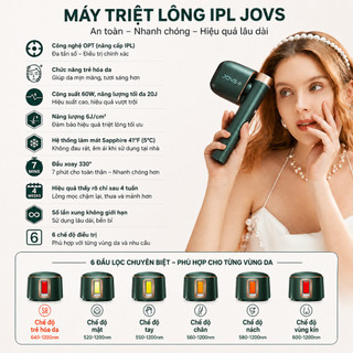 [CHÍNH HÃNG] Máy Triệt Lông Lạnh JOVS Venus công nghệ IPL hiệu quả, Trẻ Hóa Da - Máy Used, new 90-99%