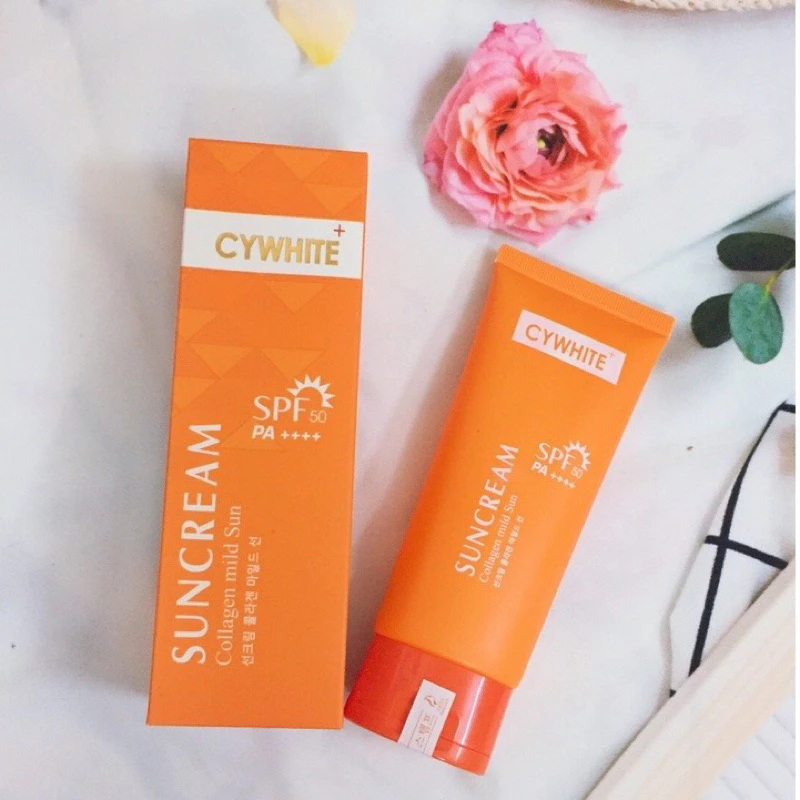 Kem chống nắng nâng tông CYWHITE Konami Collagen Mild Sun SPF50 PA++++ chính hãng Hàn Quốc 100ml
