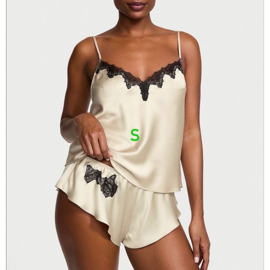 Victoria's Secret pyjama, đồ ngủ set ngắn size S, auth chính hãng