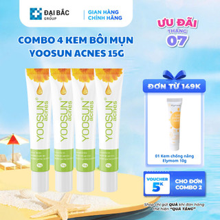Combo 4 tuýp kem ngừa mụn Yoosun Acnes hỗ trợ giảm mụn mờ thâm 4x15g
