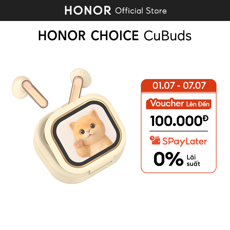 Tai Nghe Honor Choice CuBuds | Màn hình cảm ứng 2 Inch l Báo Thức | Pin 50 Giờ | Bluetooth 6.0 | BH Chính Hãng 12 tháng | BigBuy360 - bigbuy360.vn