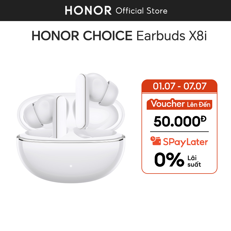 Tai Nghe Bluetooth Honor Choice Earbuds X8i | Bluetooth 6.0 | Pin 44 giờ | BH 12 tháng - Màu Trắng | BigBuy360 - bigbuy360.vn