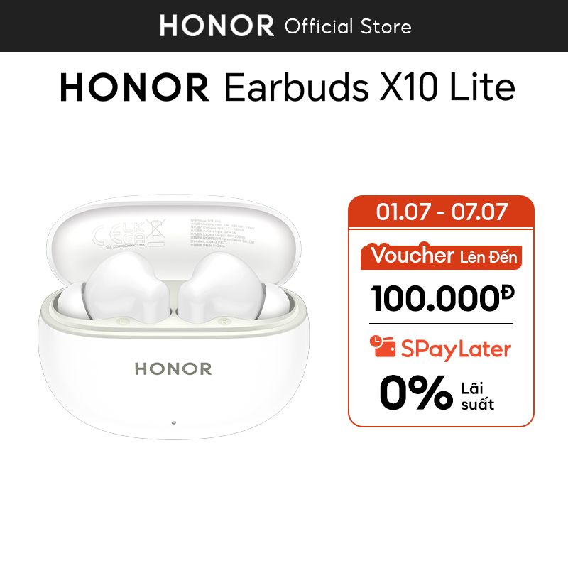 Tai Nghe Honor Earbuds X10 Lite | Khử Tiếng Ồn Chủ Động | Thời Lượng Pin Lên Đến 45H | Bluetooth 5.4 | Bảo Hành 12 Tháng | BigBuy360 - bigbuy360.vn