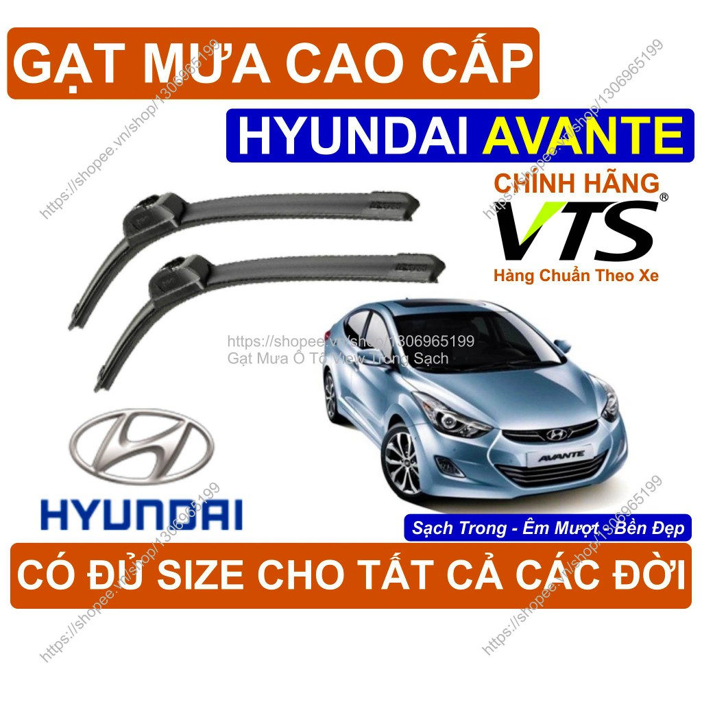 Gạt Mưa Kính Lái Cao Cấp Hyundai Avante, Cặp G.ạt Mưa Kính Lái Hyundai Avante, Có Đ.ủ Size Cho Các Đ