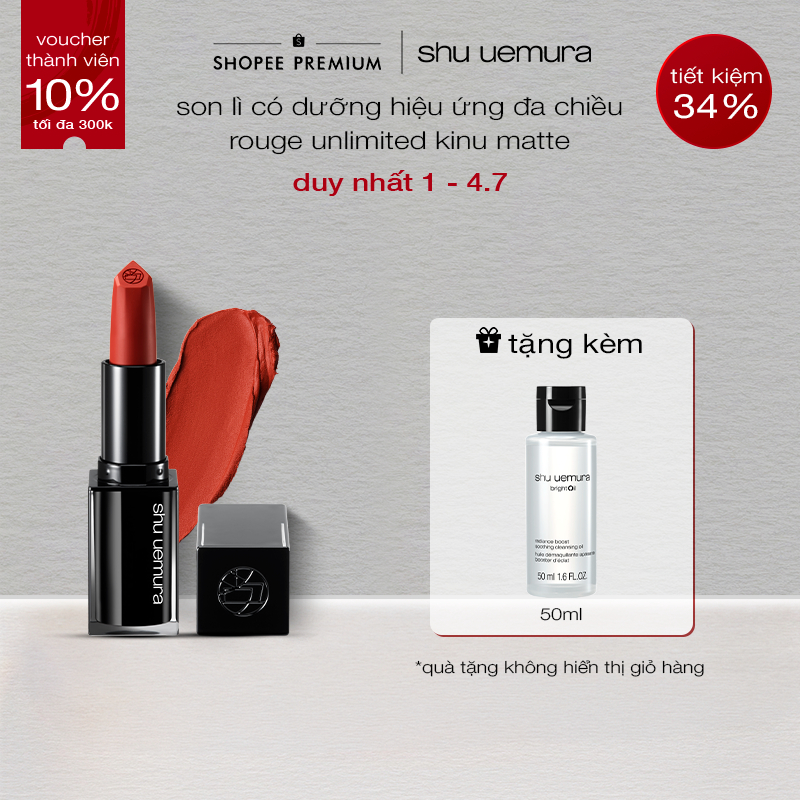 son lì lâu trôi có dưỡng shu uemura rouge unlimited kinu matte 3.3g | BigBuy360 - bigbuy360.vn