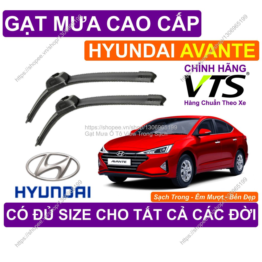 Gạt Mưa Êm Mượt Kính Lái Hyundai Avante, Cặp Gạt Mưa Kính Lái Hyundai Avante., Có Đủ Size Cho Các Đờ