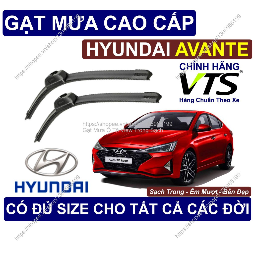 Gạt Mưa Sạch Êm Bền Kính Lái Hyundai Avante, Cặp Gạt Mưa Kính Lái Hyundai Avante..., Có Đủ Size Cho 