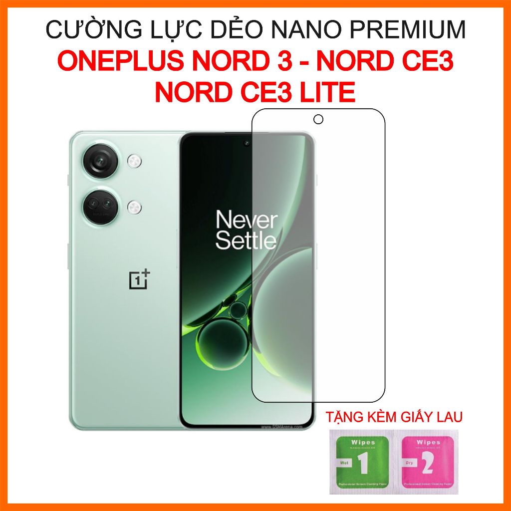 Cường lực dẻo Oneplus Nord 3, Nord Ce3, Nord Ce3 Lite cường lực 9H+