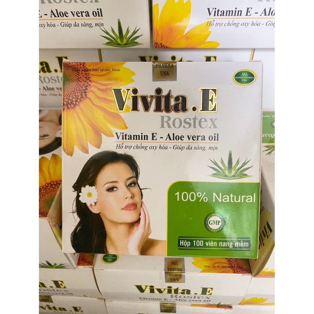 Viên uống Vitamin E 400IU Vivita.E ROXTECH giúp đẹp da, ngừa lão hóa da - 100 viên