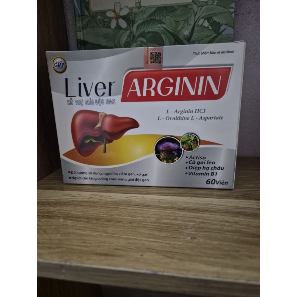 Arginin - Hộp 100 Viên Bổ Gan Liver Arginin Hỗ Trợ Giải Độc Gan Với Actiso Cà Gai Leo Diệp Hạ Châu V