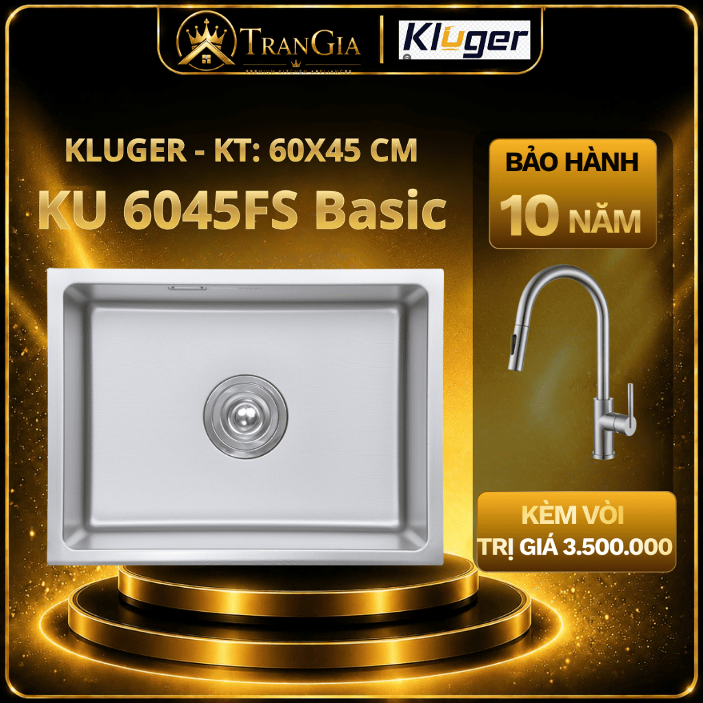 Chậu rửa bát Kluger KU6045FS Basic | Bồn rửa chén Kluger KU6045FS Basic