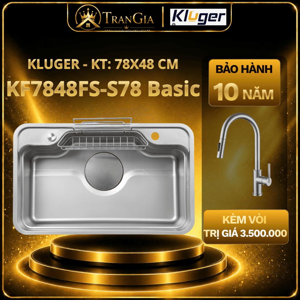 Chậu rửa bát Kluger KF7848FS – S78 Basic | Bồn rửa chén Kluger KF7848FS – S78 Basic