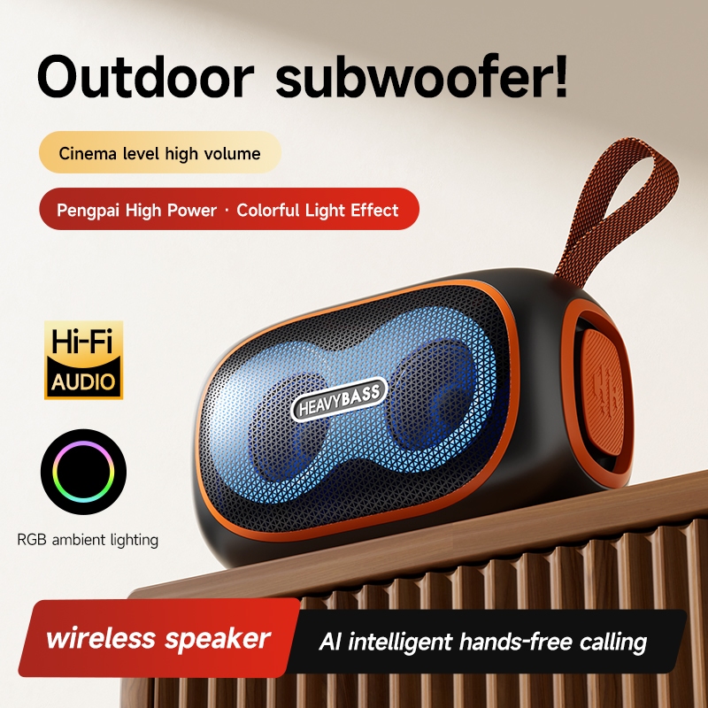 Loa Bluetooth Không Dây, Loa Wirrless Di Động Có Đèn Công Xuất Lớn