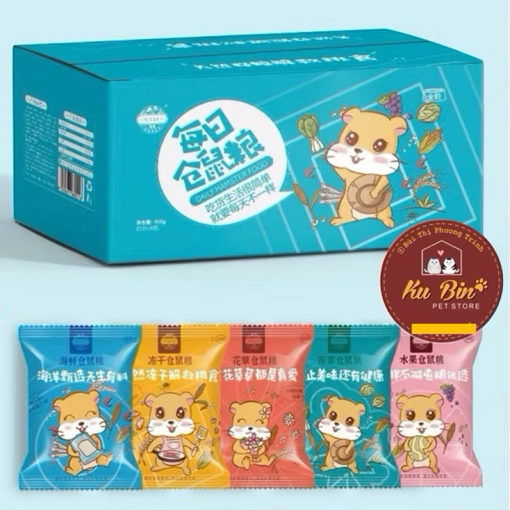 [ JESSIE ] Thức ăn trộn hãng JESSIE 5 vi thơm ngon dành cho hamster gói mini 15g