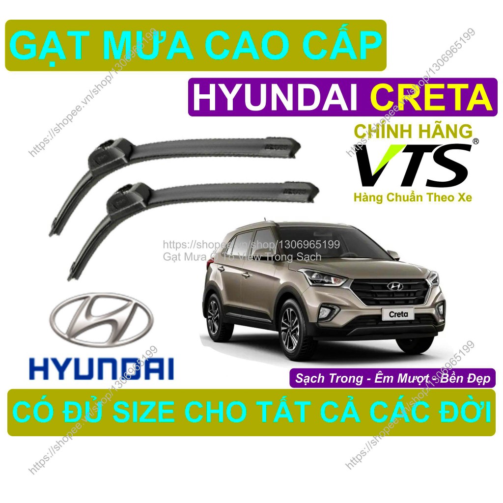 Gạt Mưa Silicon Kính Lái Hyundai Creta, Cặp Gạt M.ưa Kính Lái Hyundai Creta, Có Đủ S.ize Cho Các Đời
