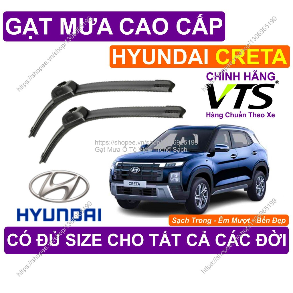 Gạt Mưa Êm Mượt Kính Lái Hyundai Creta, Cặp Gạt Mưa Kính Lái Hyundai Creta., Có Đủ Size Cho Các Đời 