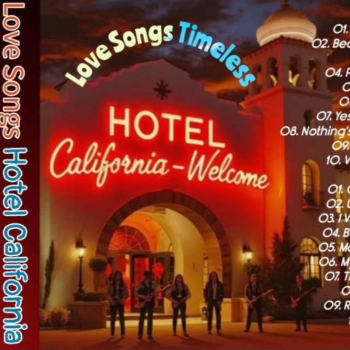 ( chất lượng cao) 1 cuốn băng Cassette album Love Songs - Hotel California