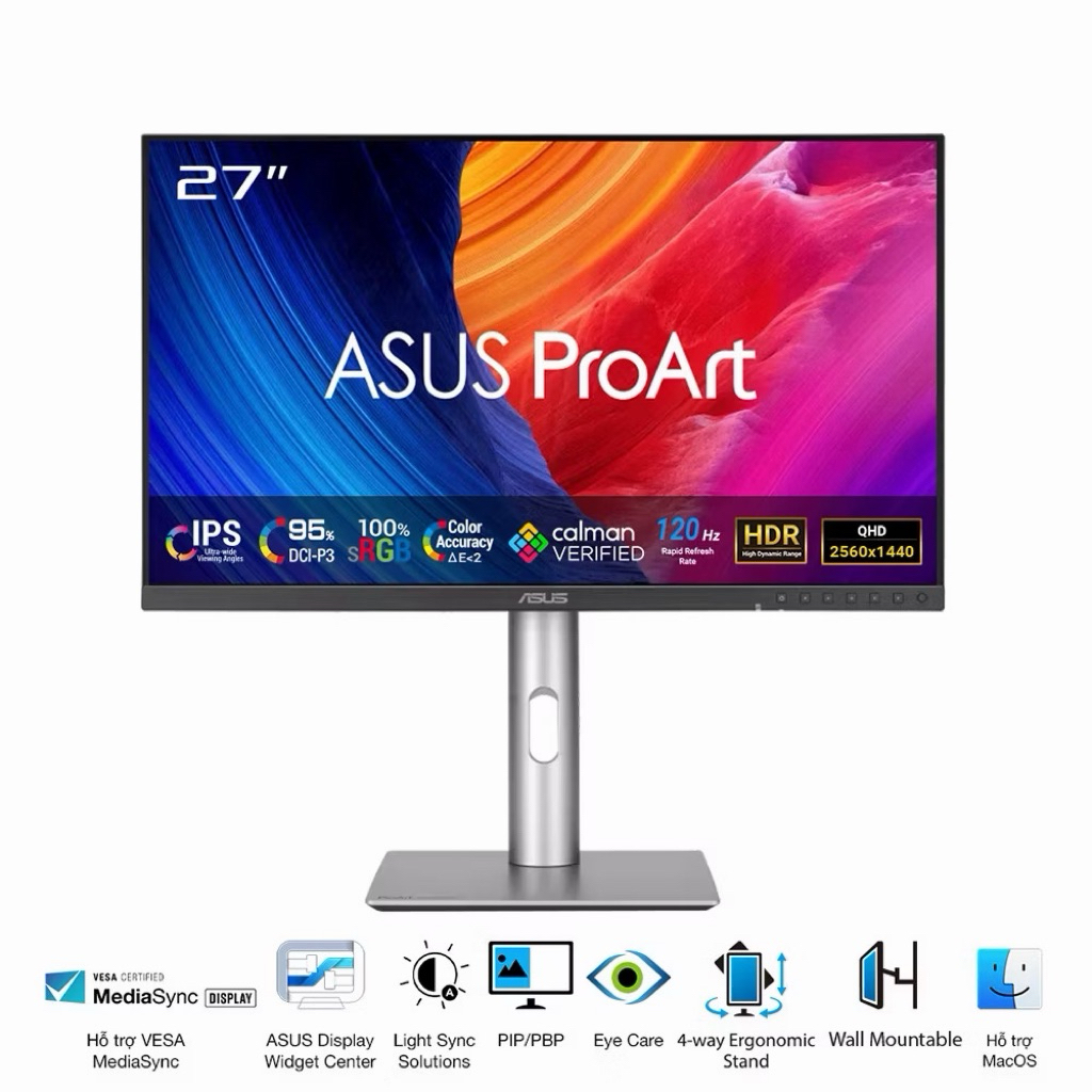 Màn hình Asus ProArt PA278QGV 27 inch 2K IPS/120Hz/5ms | BigBuy360 - bigbuy360.vn