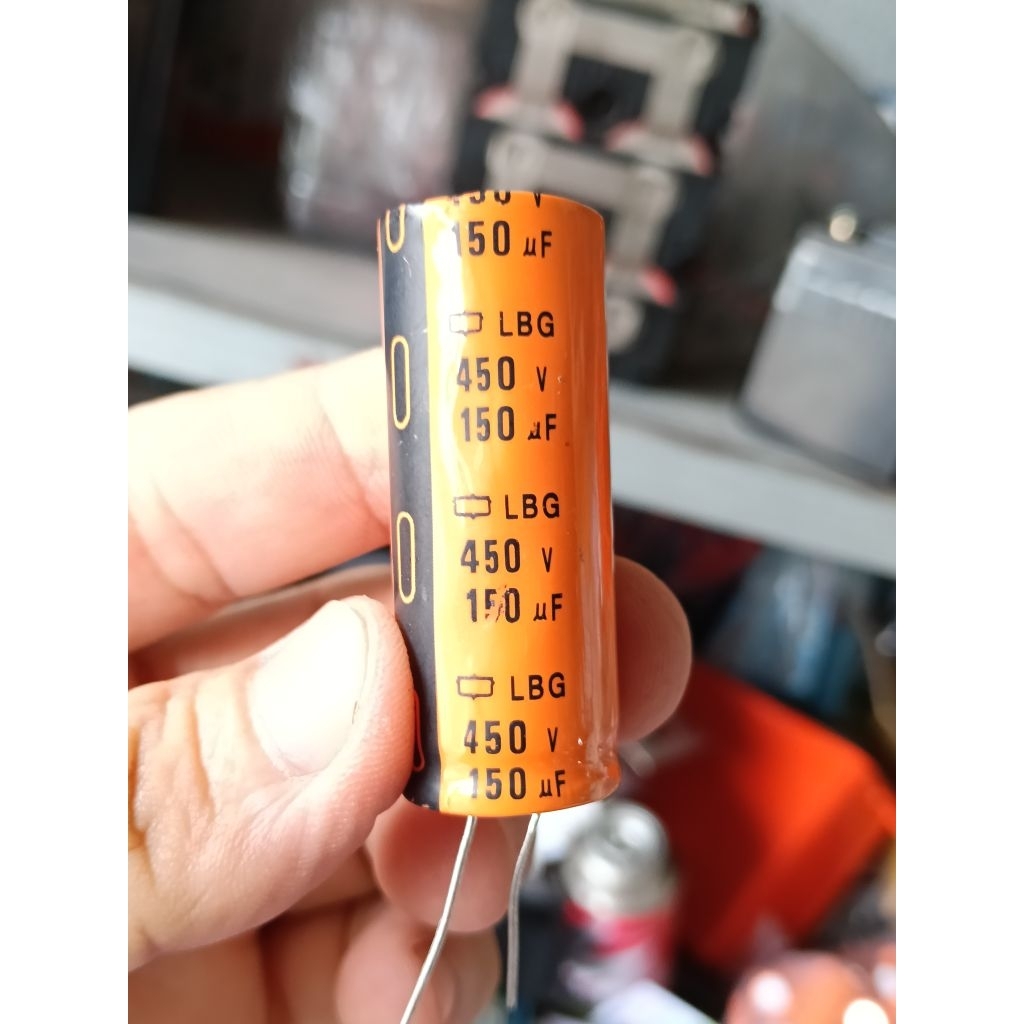 com bo 5 tụ lọc nguồn150 MF450 VDC, ĐK 18 x40 mm.. mới 💯.